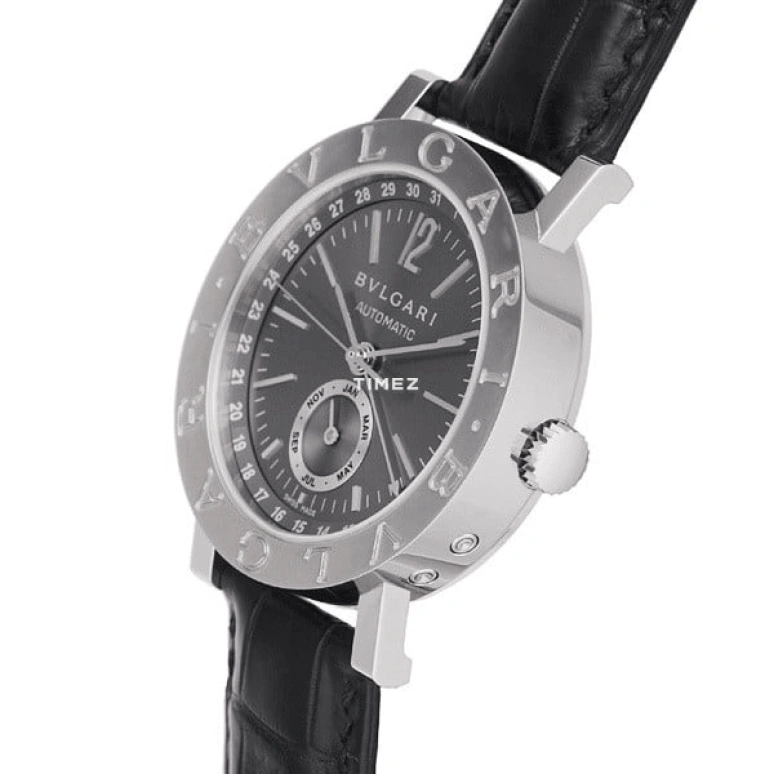 Bulgari,Bulgari Bulgari 38mm,38mm,White Gold,Grey,Automatic,Month,Day,BBW38GLAC4,BBW38GLAC4/C5