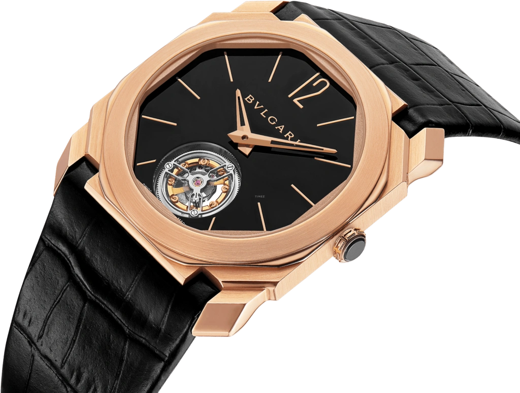 Bulgari,Octo 40mm,40mm,Rose Gold,Black,Handwound,52hours,In-house Caliber,102346