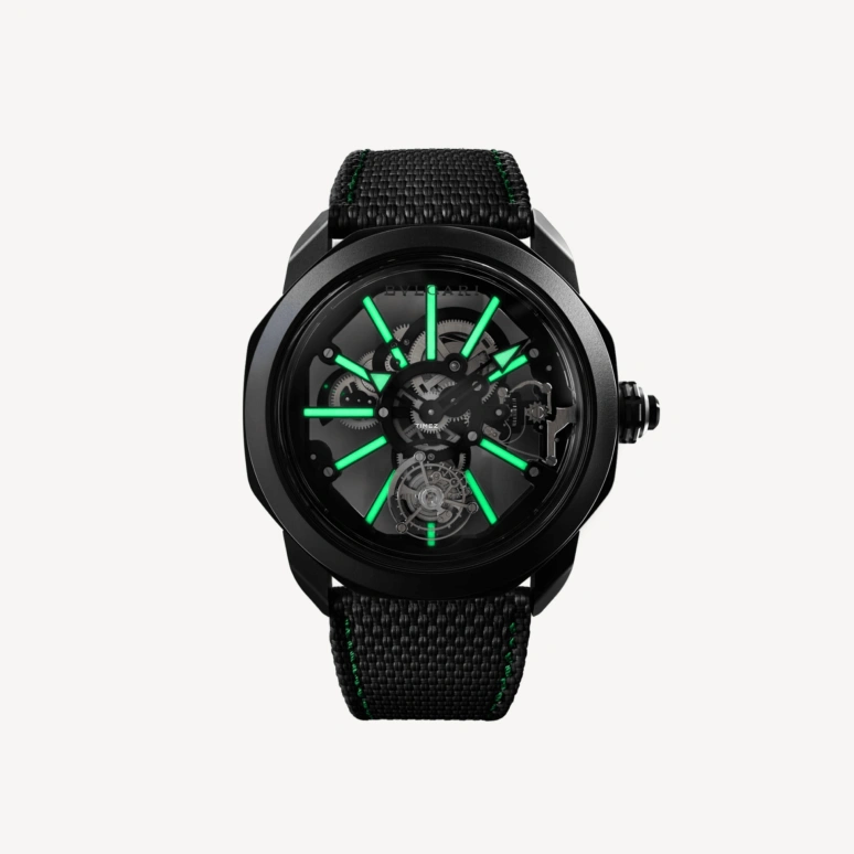 Bulgari,Octo 44mm,44mm,Titanium Gold,Skeleton,Handwound,Octagon,Black,103914