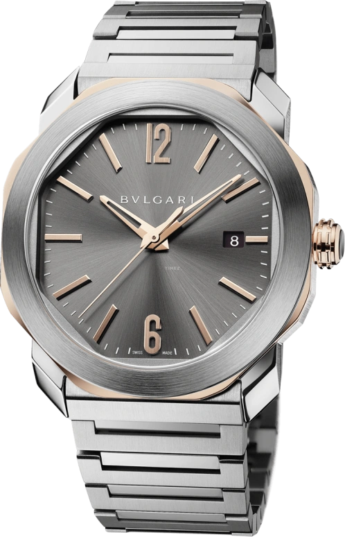 Bulgari,Octo 41mm,41mm,Stainless Steel,Rose Gold,Automatic,42hours,In-house Caliber,103083