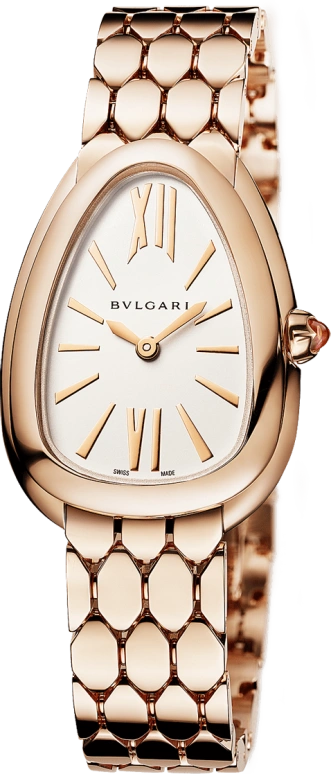Bulgari,Serpenti 33mm,33mm,Rose Gold,Silver White,Sapphire,Crystal Glass,103145