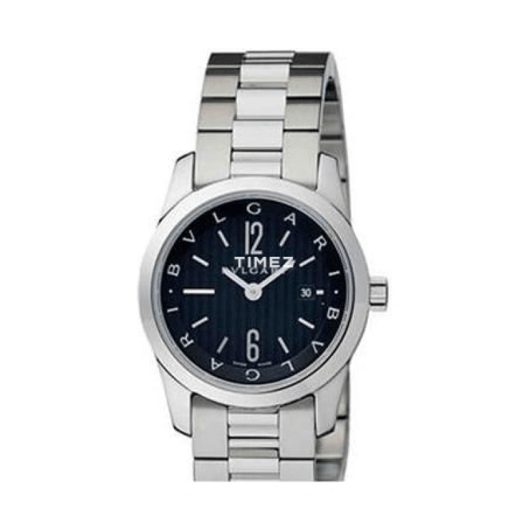 Bulgari,Solotempo 30mm,30mm,Stainless Steel,Black,Quartz,Day,Sapphire,Crystal Glass,ST30BSS