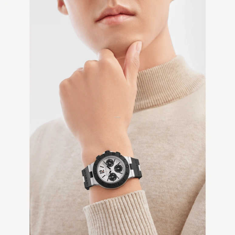 Bulgari,Aluminium 41mm,41mm,Aluminium,Titanium,White,Automatic,Chronograph,Day,103722