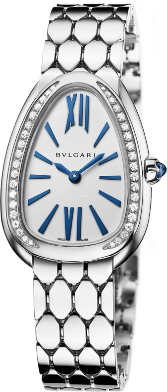 Bulgari,Serpenti 33mm,33mm,White Gold,Silver White,Sapphire,Crystal Glass,Opal,103148