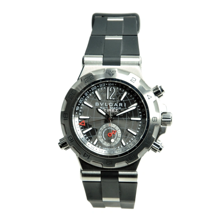 Bulgari,Other 42mm,42mm,Stainless Steel,Grey,Automatic,Day,Dule Time,Day / Night Indication,101647