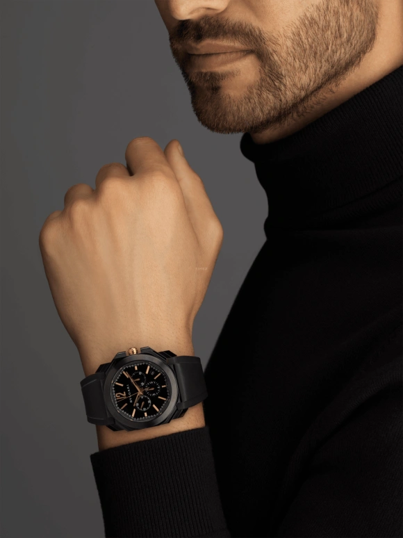 Bulgari,Octo 41mm,41mm,Stainless Steel,Black,Automatic,50hours,In-house Caliber,102630