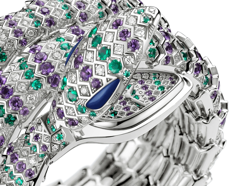 Bulgari,Serpenti 40mm,40mm,White Gold,Silver,Quartz,26280hours,In-house Caliber,101864