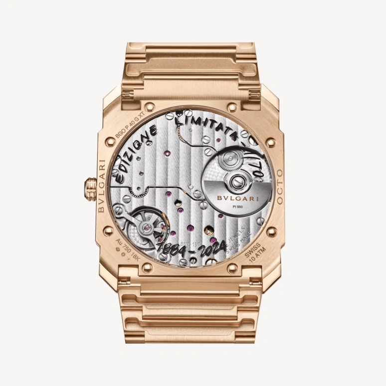 Bulgari,Octo 40mm,40mm,Rose Gold,Automatic,Sapphire,Crystal Glass,Octagon,104165