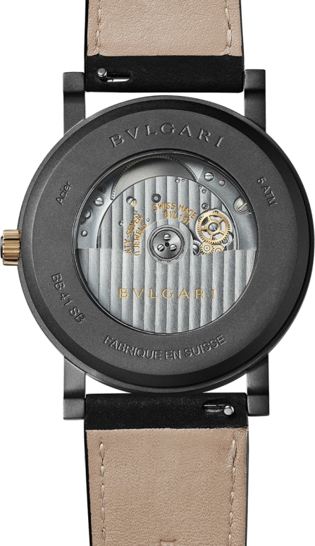 Bulgari,Bulgari Bulgari 41mm,41mm,Stainless Steel,Black,Sapphire,Crystal Glass,102929