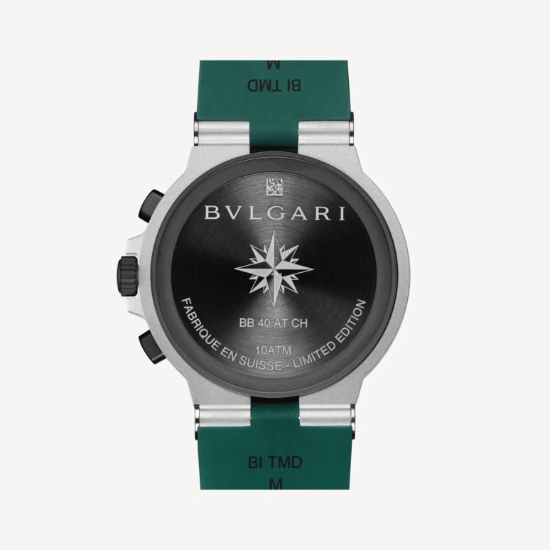 Bulgari,Aluminium 40mm,40mm,Aluminium,Green,White,Automatic,Chronograph,Day,104076