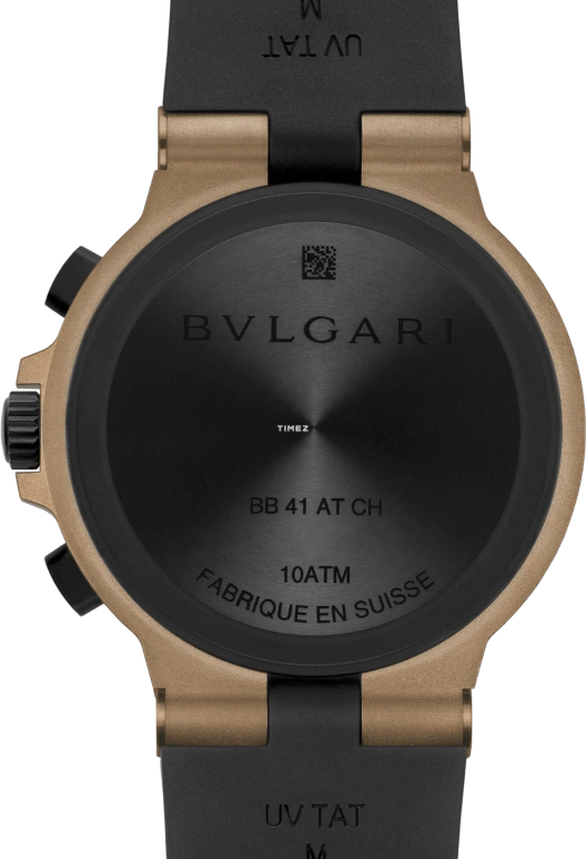 Bulgari,Aluminium 41mm,41mm,Bronze,Rubber,Black,Automatic,Chronograph,Day,104242