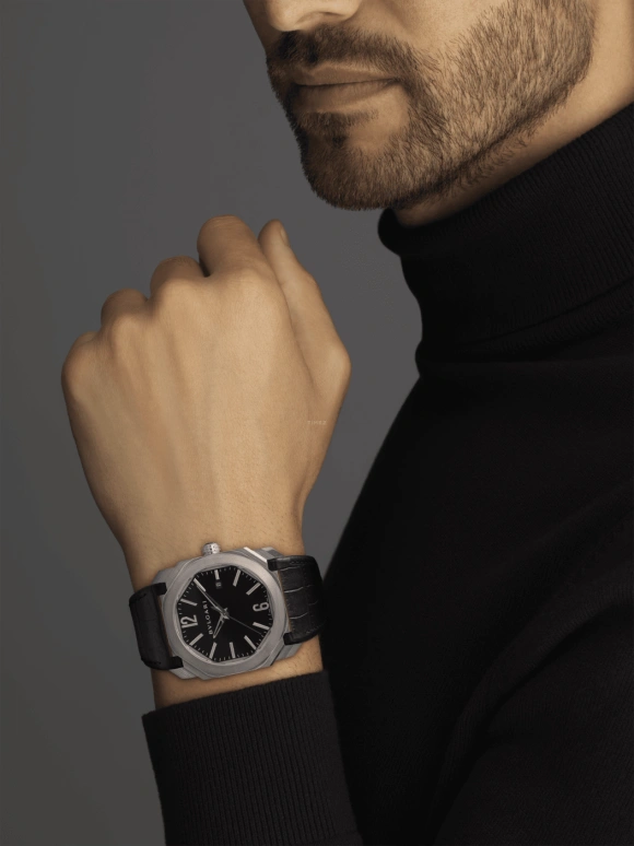 Bulgari,Octo 38mm,38mm,Stainless Steel,Black,Automatic,Date,42hours,102121