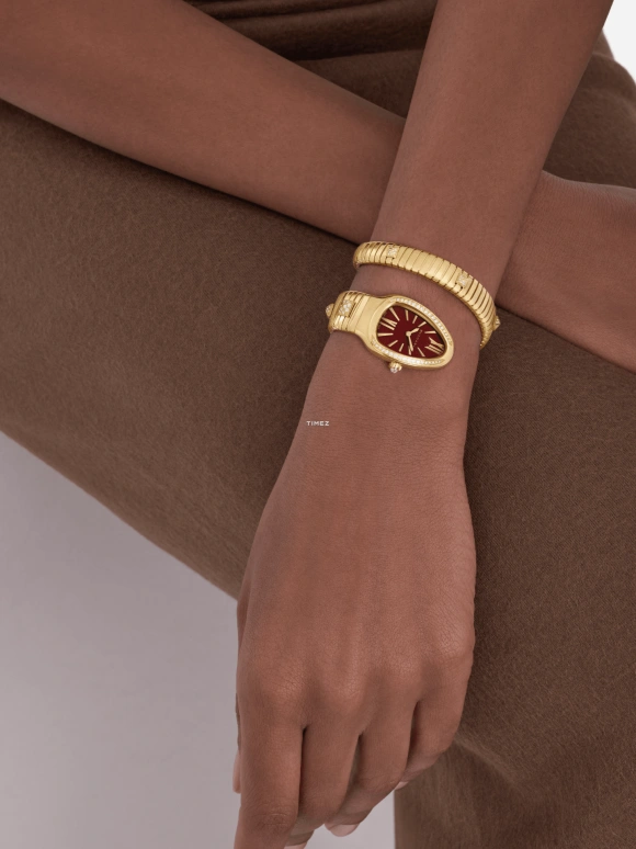 Bulgari,Serpenti 35mm,35mm,Yellow Gold,Red,Quartz,Sapphire,Other,104302