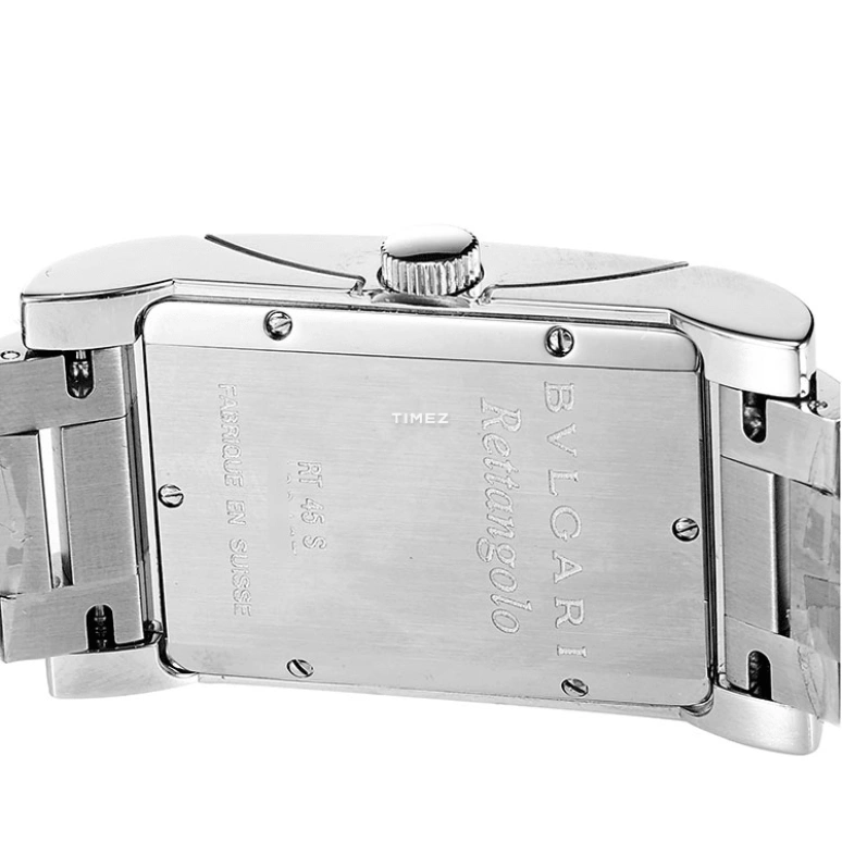 Bulgari,Rettangolo 26x45mm,26x45mm,Stainless Steel,Black,Automatic,Day,Sapphire,Crystal Glass,RT45BRSSD