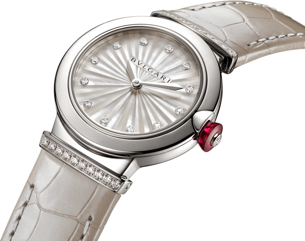 Bulgari,Lvcea 28mm,28mm,Stainless Steel,Quartz,In-house Caliber,Sapphire,Crystal Glass,103367