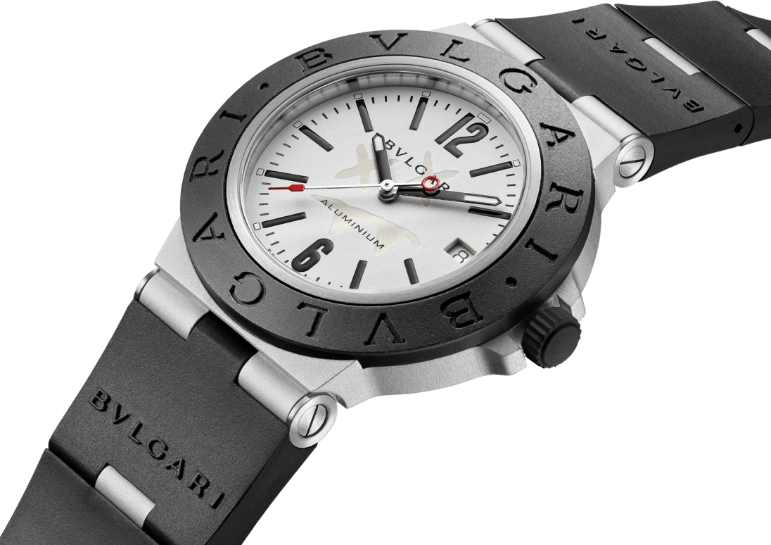 Bulgari,Bulgari Bulgari 40mm,40mm,Aluminium,Titanium Gold,White,Sapphire,Crystal Glass,Titanium Gold,103539