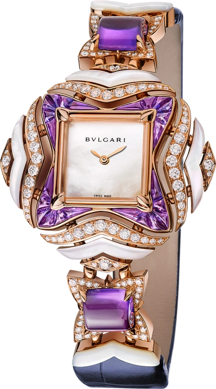 Bulgari,High Jewellery 37mm,37mm,Rose Gold,Crystal,Pearl,White,Sapphire,Crystal Glass,Rose Gold,Setting,Diamonds,Mother of Pearl,102454