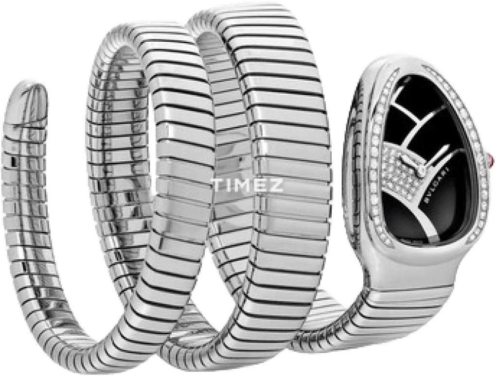 Bulgari,Serpenti 35mm,35mm,Stainless Steel,Black,Sapphire,Crystal Glass,SP35BD1SDS,SP35BD1SDS.2T
