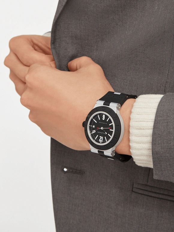 Bulgari,Bulgari Bulgari 40mm,40mm,Aluminium,Black,Automatic,42hours,In-house Caliber,103445