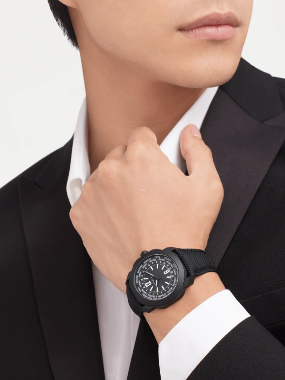 Bulgari,Octo 41mm,41mm,Stainless Steel,Luminous,Black,42hours,In-house Caliber,Sapphire,Crystal Glass,103486