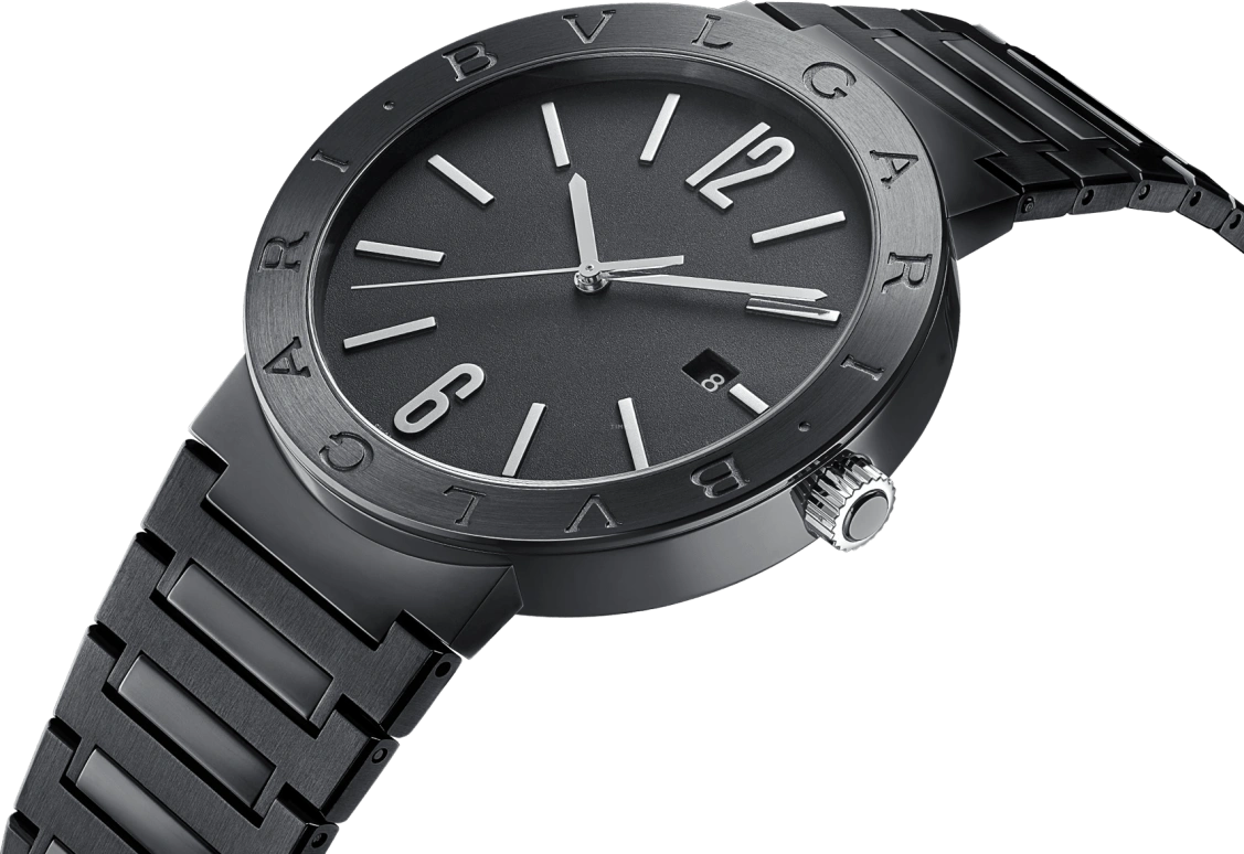 Bulgari,Bulgari Bulgari 40mm,40mm,Stainless Steel,Black,Automatic,42hours,In-house Caliber,103540