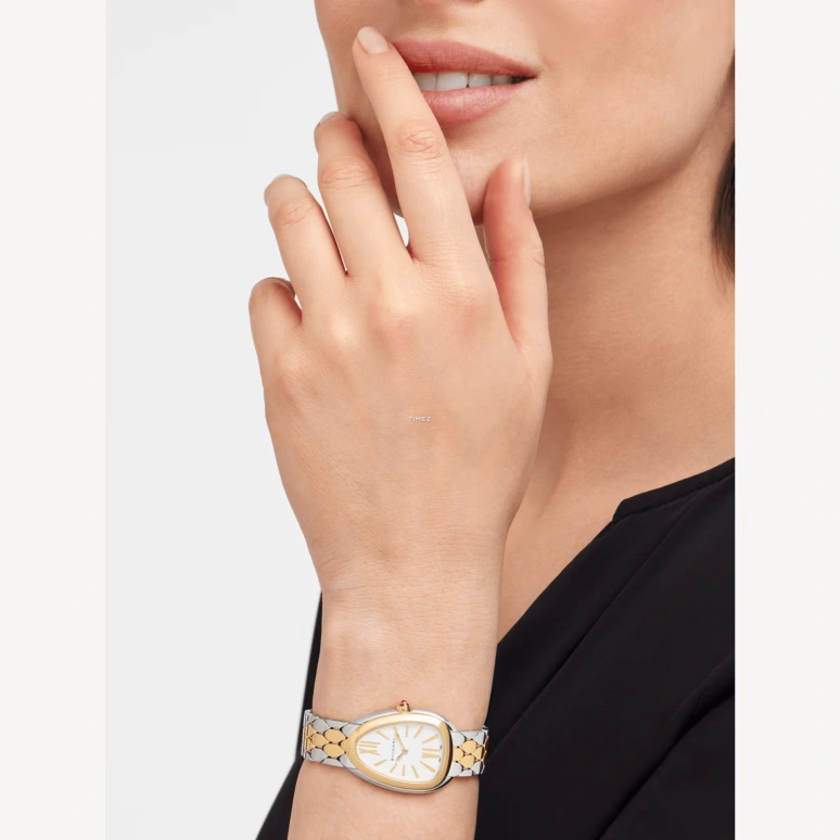 Bulgari,Serpenti Seduttori 33mm,33mm,Stainless Steel,Silver White,Quartz,Sapphire,Crystal Glass,Other,103955