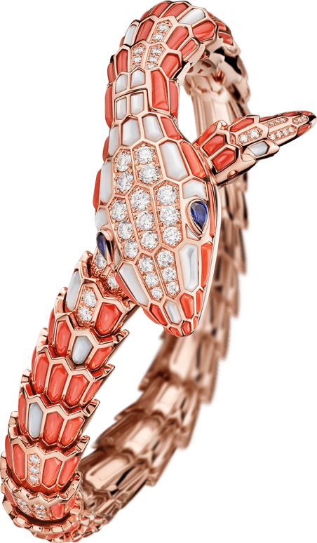 Bulgari,Serpenti 40mm,40mm,Rose Gold,Pearl,Rose Gold,Setting,Diamonds,Mother of Pearl,Setting,Diamonds,102534