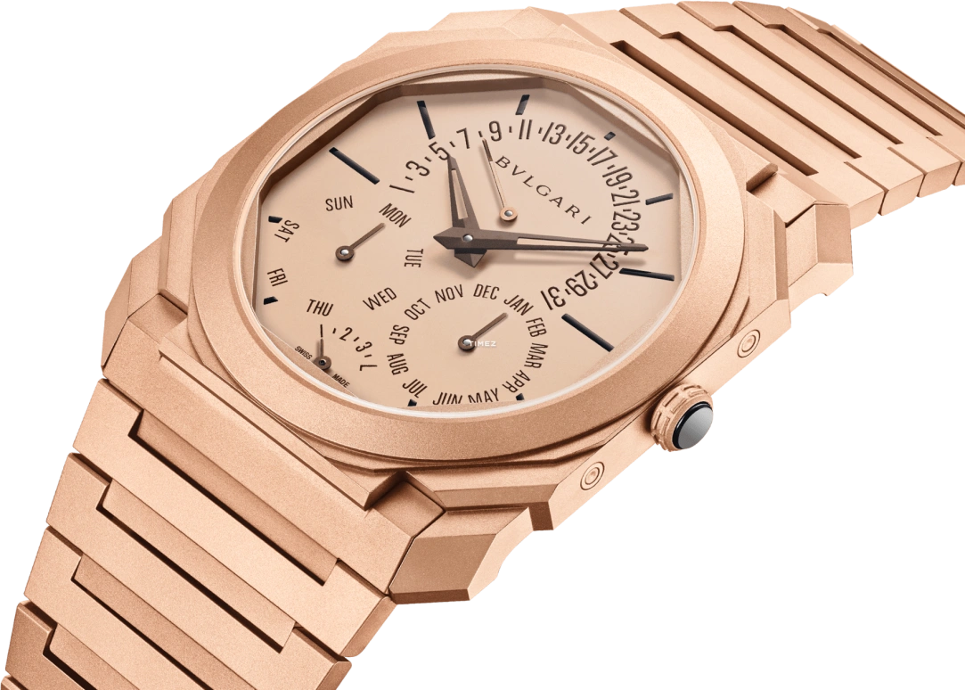 Bulgari,Octo 40mm,40mm,Rose Gold,Automatic,Perpetual Calendar,Leap Year,Month,Date,60hours,In-house Caliber,104175