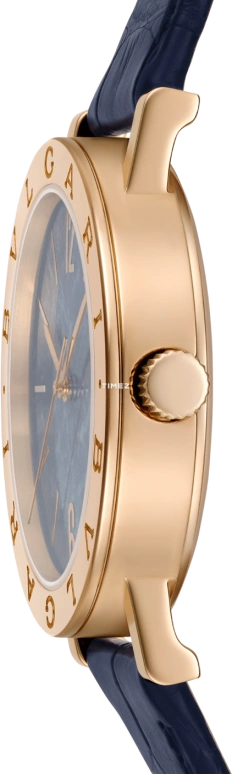 Bulgari,Bulgari Bulgari 38mm,38mm,Rose Gold,Blue,Automatic,42hours,In-house Caliber,104113
