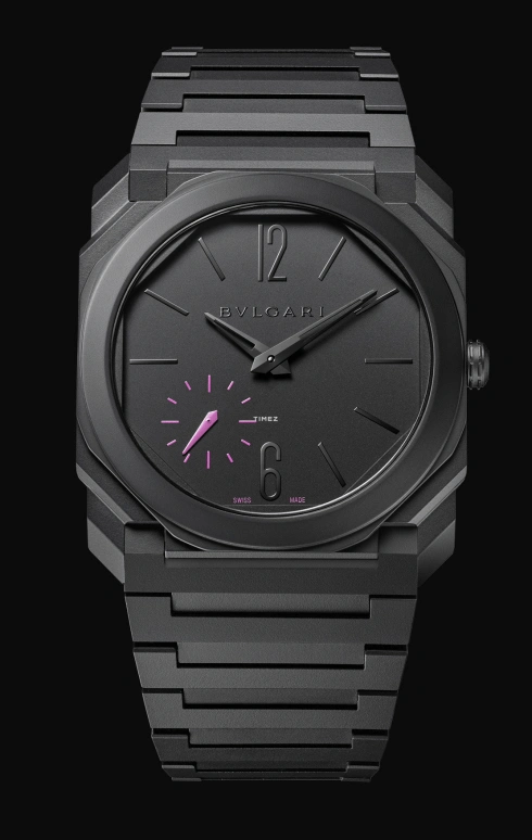 Bulgari,Octo 40mm,40mm,Ceramic,Black,Pink,Automatic,60hours,In-house Caliber,103641