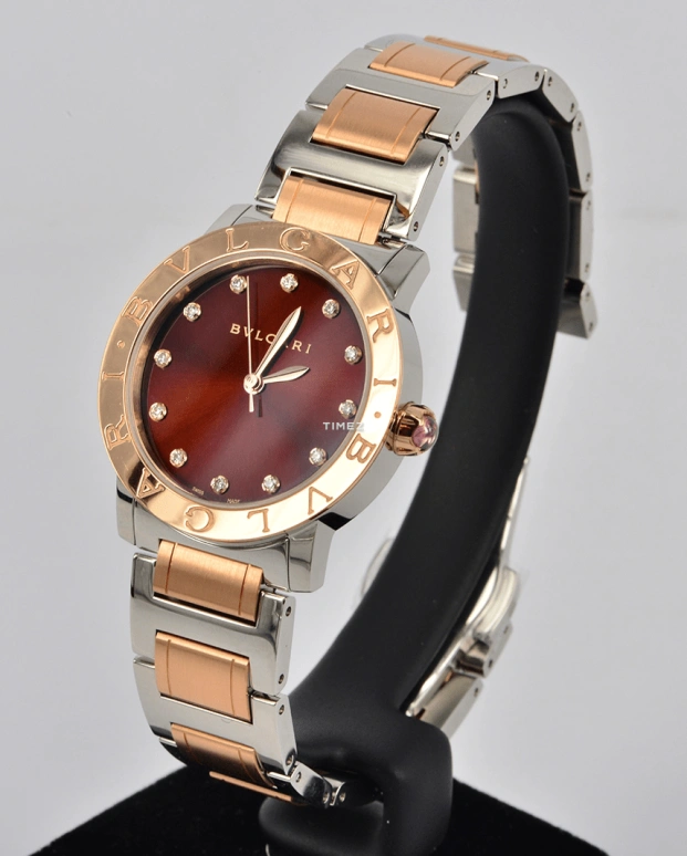 Bulgari,BB Lady 33mm,33mm,Rolesor,Red,Quartz,Sapphire,Crystal Glass,Round,BBLP33SG
