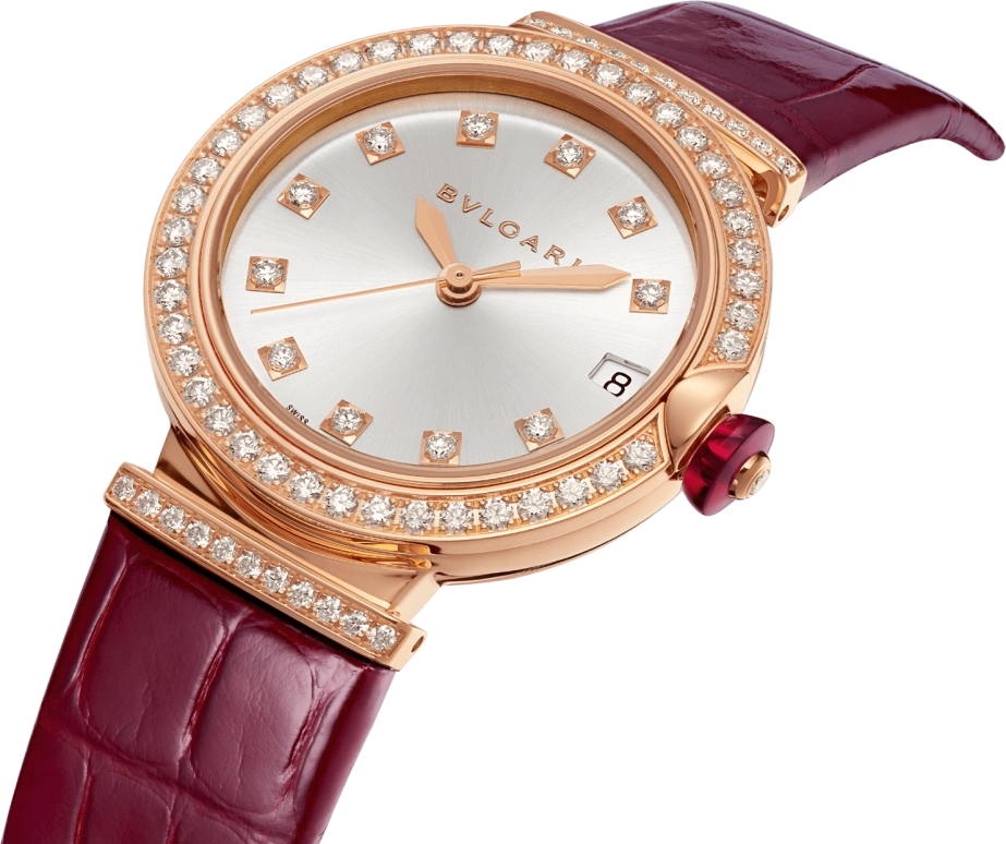 Bulgari,Lvcea 33mm,33mm,Rose Gold,Silver,Automatic,42hours,In-house Caliber,102329