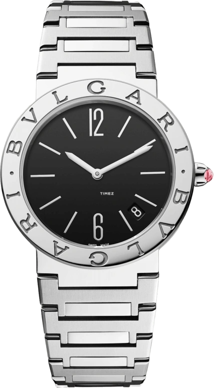 Bulgari,BB Lady 33mm,33mm,Stainless Steel,Black,Quartz,Round,Silver,103688