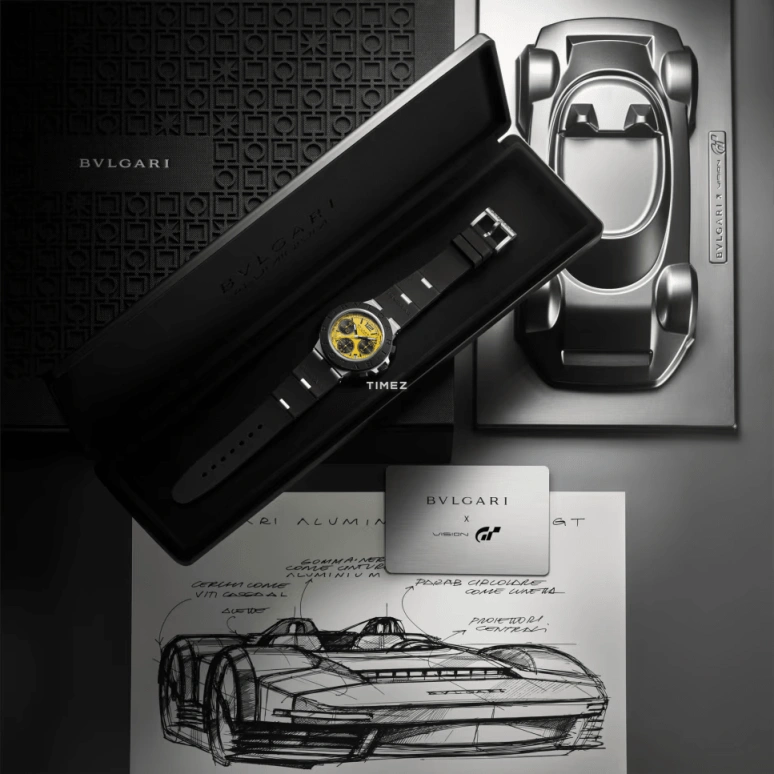 Bulgari,Aluminium 41mm,41mm,Aluminium,Yellow,Black,Automatic,Chronograph,Day,104006
