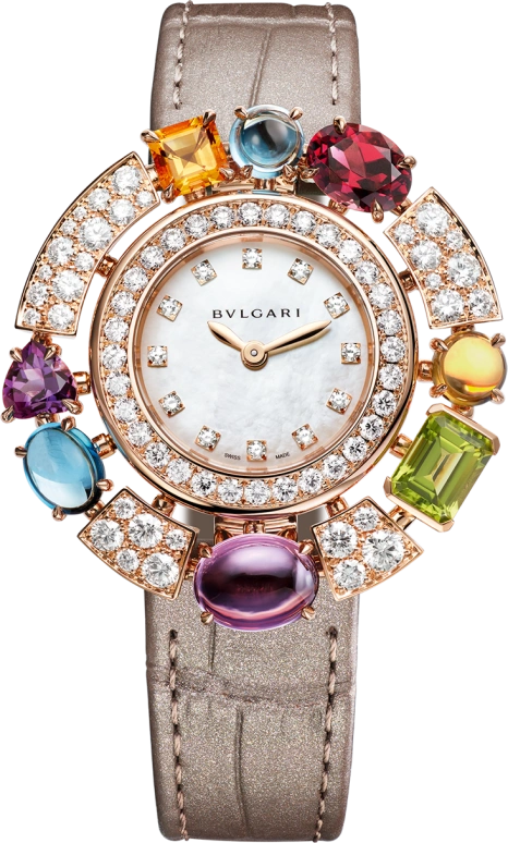 Bulgari,Divas' Dream 36mm,36mm,Rose Gold,White,Sapphire,Crystal Glass,103493