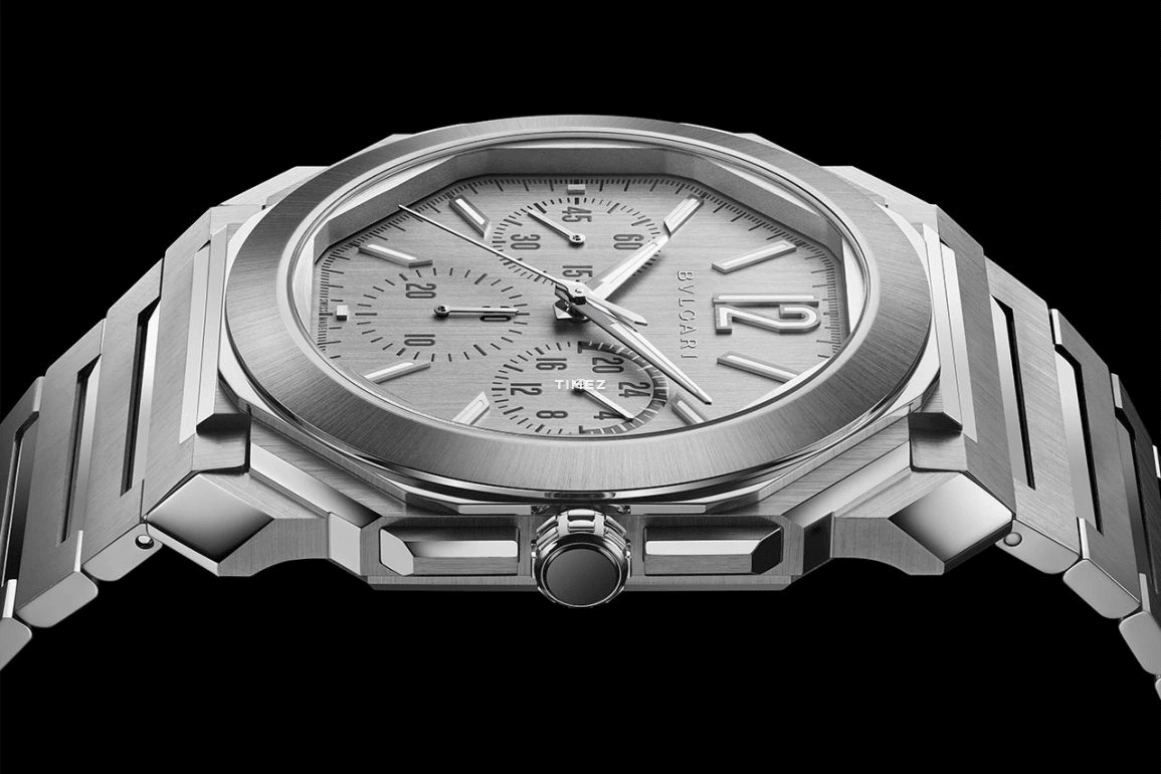 Bulgari,Octo 43mm,43mm,Stainless Steel,Silver,Chronograph,Sapphire,Crystal Glass,103661
