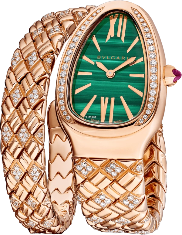 Bulgari,Serpenti 35mm,35mm,Rose Gold,Green,Quartz,Other,103626