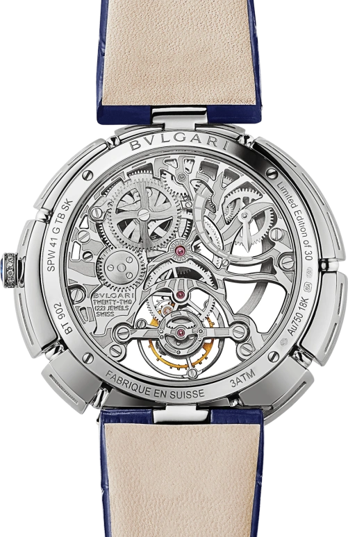 Bulgari,Serpenti 41mm,41mm,White Gold,Handwound,In-house Caliber,Sapphire,Crystal Glass,102541