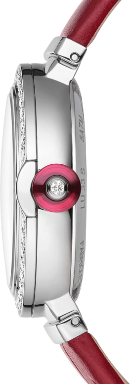 Bulgari,Lvcea 33mm,33mm,Stainless Steel,Pink,Sapphire,Crystal Glass,Mother of Pearl,Diamonds,103618