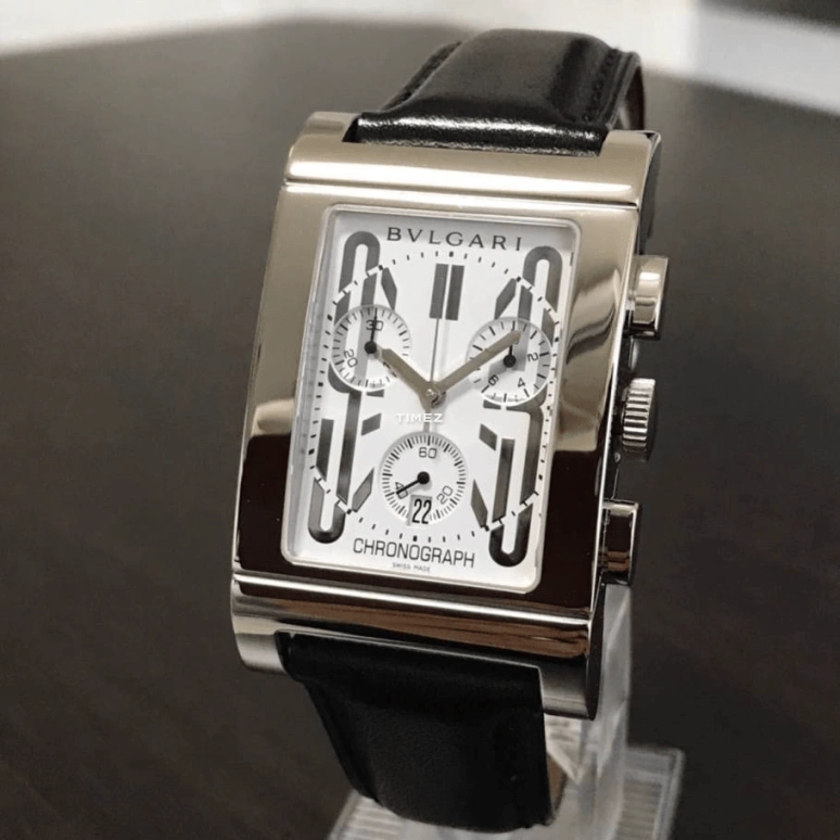 Bulgari,Rettangolo 29x49mm,29x49mm,Stainless Steel,Silver White,Automatic,Chronograph,Day,RTC49SLD