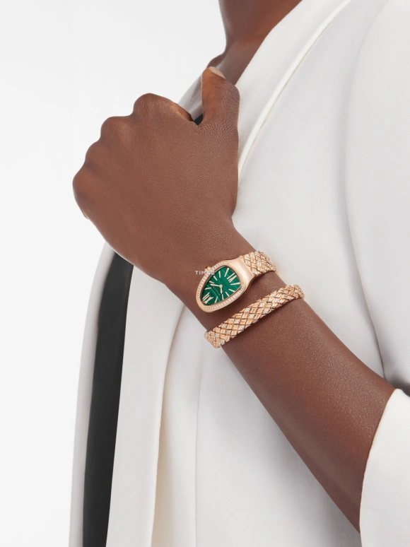 Bulgari,Serpenti 35mm,35mm,Rose Gold,Green,Quartz,Other,103626