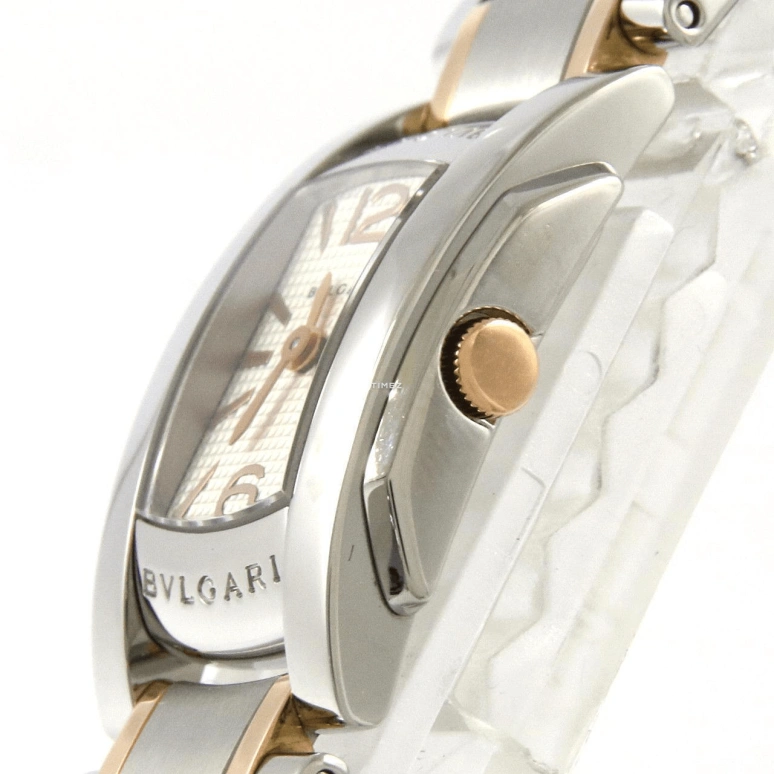 Bulgari,Assioma D 26mm,26mm,Stainless Steel,Rose Gold,Silver,Grey,Quartz,Sapphire,Crystal Glass,Square,AA26C6SPGS