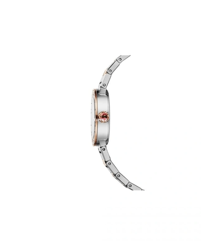 Bulgari,Bulgari Bulgari 23mm,23mm,Stainless Steel,Rose Gold,Pink Red,Red,Quartz,Sapphire,Crystal Glass,Round,103065