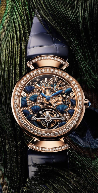 Bulgari,Divas' Dream 37mm,37mm,Rose Gold,Skeleton,Rose Gold,Blue,Handwound,Tourbillon,In-house Caliber,103351