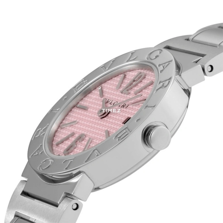 Bulgari,High Jewellery 26mm,26mm,Stainless Steel,Pink,Quartz,Day,Sapphire,Crystal Glass,101477