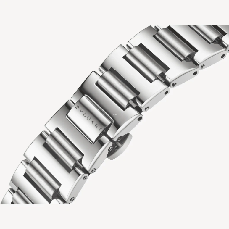 Bulgari,Lvcea 33mm,33mm,Stainless Steel,Rose Gold,Silver White,Automatic,Sapphire,Crystal Glass,Round,103825