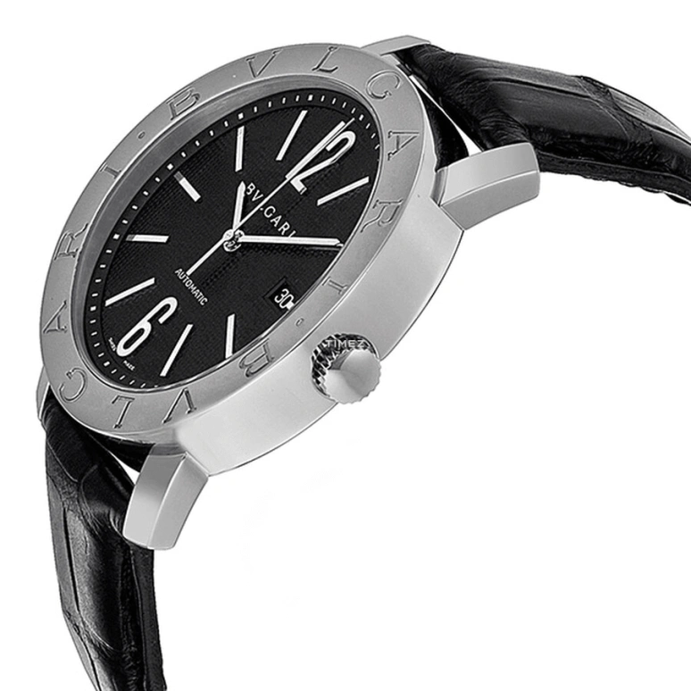 Bulgari,Other 42mm,42mm,Stainless Steel,Black,Automatic,Day,Round,101380