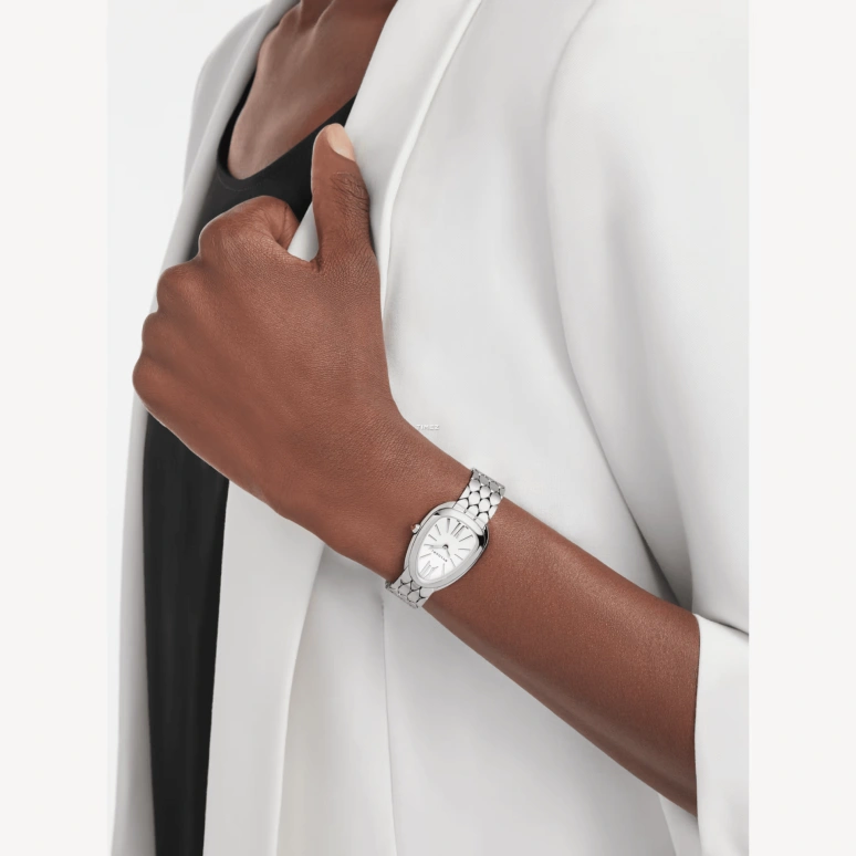 Bulgari,Serpenti Seduttori 33mm,33mm,Stainless Steel,White,Quartz,Sapphire,Crystal Glass,Other,103937