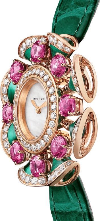 Bulgari,Divas' Dream 33mm,33mm,Rose Gold,White,Sapphire,Crystal Glass,Setting,Diamonds,103636