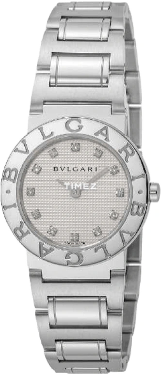 Bulgari,Bulgari Bulgari 26mm,26mm,Stainless Steel,White,Quartz,Sapphire,Crystal Glass,Round,BB26WSS,BB26WSS/12N